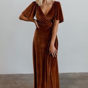 Baltic Born Meghan Velvet Wrap Maxi Dress